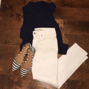 GAP Ankle Length White Jeans